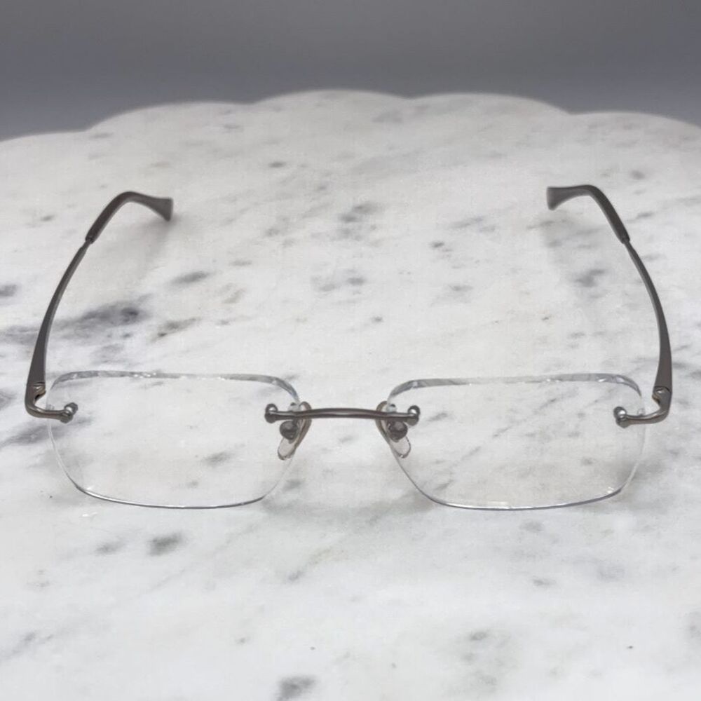Ray-Ban RB 8502 1003 Titanium Silver Rimless Eyeglasses Frames Only 52-17-140